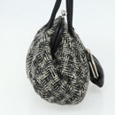 Miu Miu Shoulder Bag Tweed Black Silver Auth 179013A-3