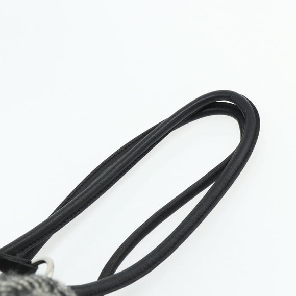 Miu Miu Shoulder Bag Tweed Black Silver Auth 179013A