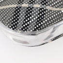 BURBERRY Nova Check Shoulder Bag Leather Silver Auth 179014-9