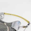BURBERRY Nova Check Shoulder Bag Leather Silver Auth 179014-8