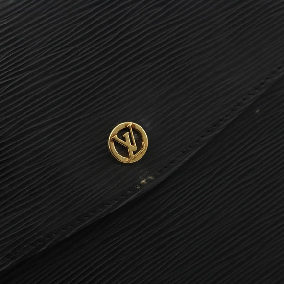 LOUIS VUITTON Epi Montaigne 27 Clutch Bag Black M52652 LV Auth 179016