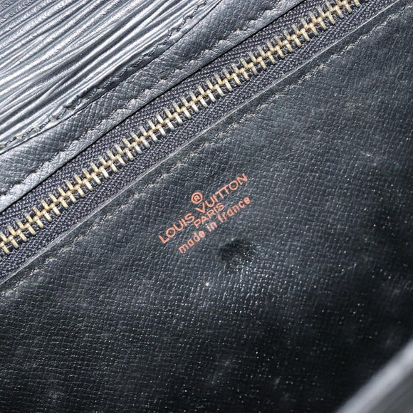 LOUIS VUITTON Epi Montaigne 27 Clutch Bag Black M52652 LV Auth 179016