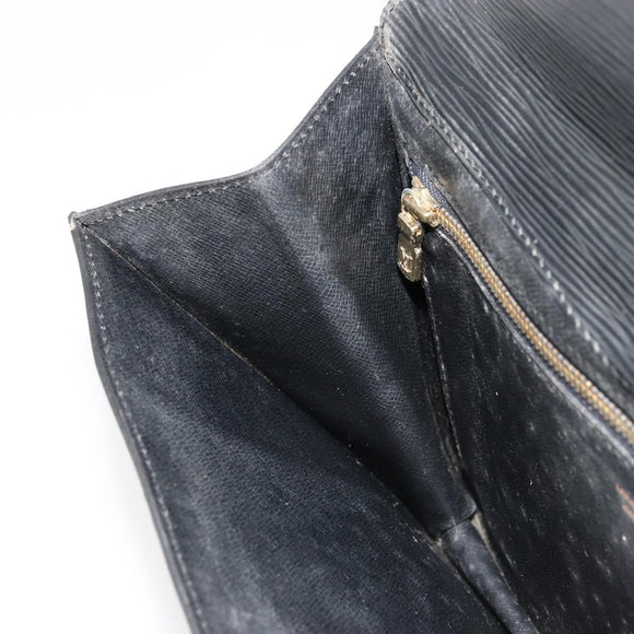 LOUIS VUITTON Epi Montaigne 27 Clutch Bag Black M52652 LV Auth 179016