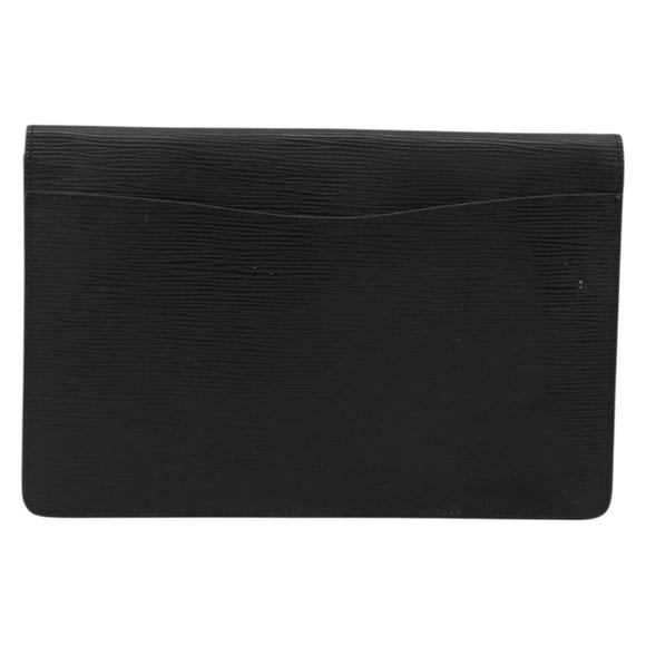LOUIS VUITTON Epi Montaigne 27 Clutch Bag Black M52652 LV Auth 179016