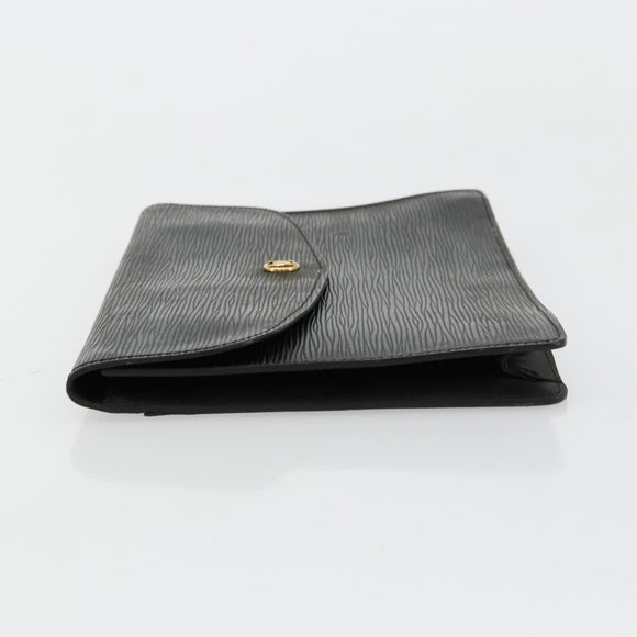 LOUIS VUITTON Epi Montaigne 27 Clutch Bag Black M52652 LV Auth 179016