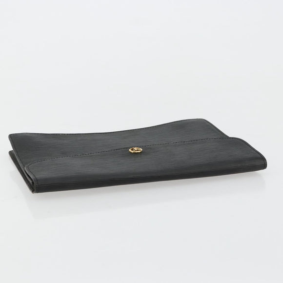 LOUIS VUITTON Epi Montaigne 27 Clutch Bag Black M52652 LV Auth 179016