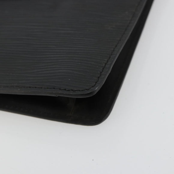 LOUIS VUITTON Epi Montaigne 27 Clutch Bag Black M52652 LV Auth 179016