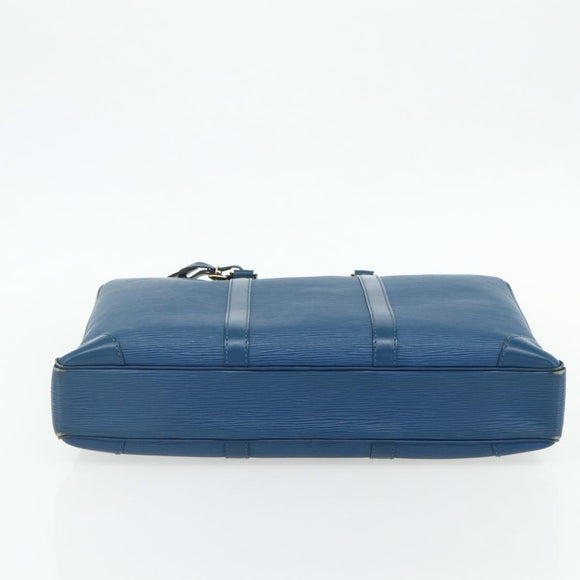 LOUIS VUITTON Epi Porte Documents Voyage Business Bag Blue M41144 LV Auth 179019