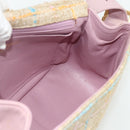 CHANEL 2.55 Shoulder Bag Tweed Pink Gold CC Auth 179020SAV-17