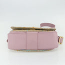 CHANEL 2.55 Shoulder Bag Tweed Pink Gold CC Auth 179020SAV-9