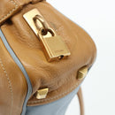 PRADA Shoulder Bag Nylon Light Blue Gold Auth 179021-14