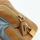 PRADA Shoulder Bag Nylon Light Blue Gold Auth 179021-15