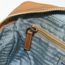 PRADA Shoulder Bag Nylon Light Blue Gold Auth 179021-21
