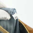 PRADA Shoulder Bag Nylon Light Blue Gold Auth 179021-23