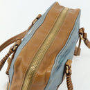 PRADA Shoulder Bag Nylon Light Blue Gold Auth 179021-6