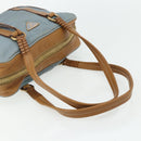 PRADA Shoulder Bag Nylon Light Blue Gold Auth 179021-7