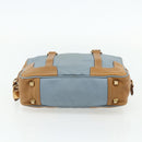 PRADA Shoulder Bag Nylon Light Blue Gold Auth 179021-9