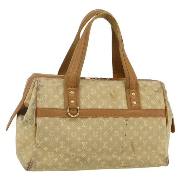 LOUIS VUITTON Monogram Mini Josephine GM Hand Bag Beige M92310 LV Auth 179024