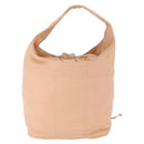 CHANEL Choco Bar Hand Bag Leather Beige CC Auth 179026A-3