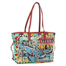PRADA Tote Bag Nylon Multicolor Gold Auth 179027-1