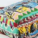 PRADA Tote Bag Nylon Multicolor Gold Auth 179027-14