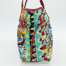 PRADA Tote Bag Nylon Multicolor Gold Auth 179027-3