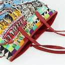 PRADA Tote Bag Nylon Multicolor Gold Auth 179027-6