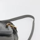 Chloe Paraty Hand Bag Leather 2way Gray Gold Auth 179031A-10