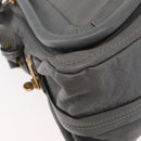 Chloe Paraty Hand Bag Leather 2way Gray Gold Auth 179031A-14