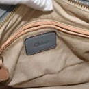 Chloe Paraty Hand Bag Leather 2way Gray Gold Auth 179031A-17