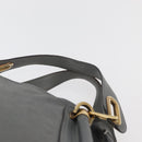 Chloe Paraty Hand Bag Leather 2way Gray Gold Auth 179031A-8