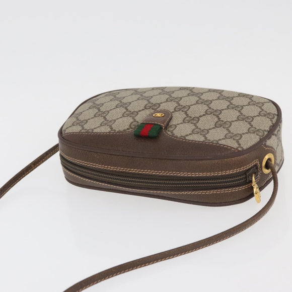 GUCCI GG Supreme Web Sherry Line Bag PVC Outlet 007 754 6112 4030 Auth 179036