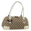 GUCCI GG Canvas Princey Web Sherry Line Bag Beige Gold 161720 Auth 179038A-1