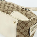 GUCCI GG Canvas Princey Web Sherry Line Bag Beige Gold 161720 Auth 179038A-9