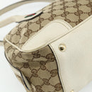GUCCI GG Canvas Princey Web Sherry Line Bag Beige Gold 161720 Auth 179038A-16