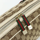 GUCCI GG Canvas Princey Web Sherry Line Bag Beige Gold 161720 Auth 179038A-10