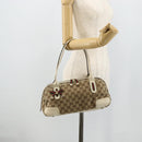 GUCCI GG Canvas Princey Web Sherry Line Bag Beige Gold 161720 Auth 179038A-22