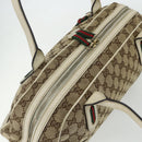 GUCCI GG Canvas Princey Web Sherry Line Bag Beige Gold 161720 Auth 179038A-6