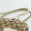 GUCCI GG Canvas Princey Web Sherry Line Bag Beige Gold 161720 Auth 179038A-8