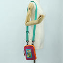 LOEWE Umhängetasche Canvas Lila Silber Orig. 179039M-24