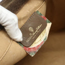 GUCCI GG Supreme Web Sherry Line Clutch Bag PVC Beige Gold 89 01 033 Auth 179040-12