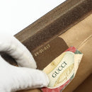 GUCCI GG Supreme Web Sherry Line Clutch Bag PVC Beige Gold 89 01 033 Auth 179040-17