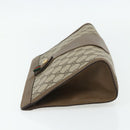 GUCCI GG Supreme Web Sherry Line Clutch Bag PVC Beige Gold 89 01 033 Auth 179040-4