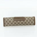 GUCCI GG Supreme Web Sherry Line Clutch Bag PVC Beige Gold 89 01 033 Auth 179040-7
