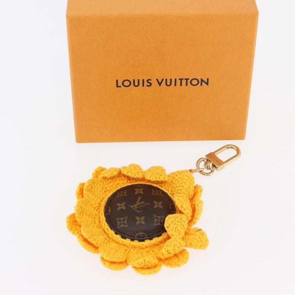 LOUIS VUITTON Monogram Bag Charm Sun Flower Crochet Charm M02581 Auth 179044SM