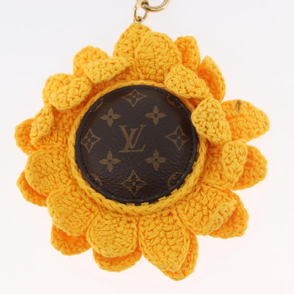 LOUIS VUITTON Monogram Bag Charm Sun Flower Crochet Charm M02581 Auth 179044SM