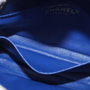 CHANEL Chain Mini Matelasse 17 Shoulder Bag Satin Blue Gold CC Auth 179045-23