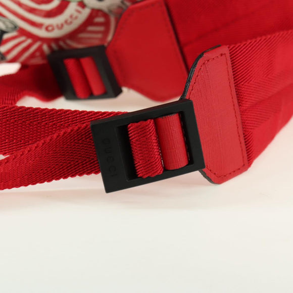 GUCCI Kinder Higuchi Yuko Rucksack PVC Silber Rot 271327 Original 179050SAM