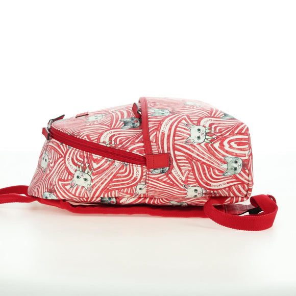 GUCCI Kinder Higuchi Yuko Rucksack PVC Silber Rot 271327 Original 179050SAM