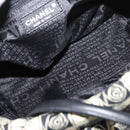 CHANEL Camelia Tote Bag Canvas Black Silver CC Auth 179051SAV-9